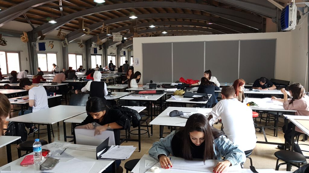 Graphic Communication Class Working Students in Studio